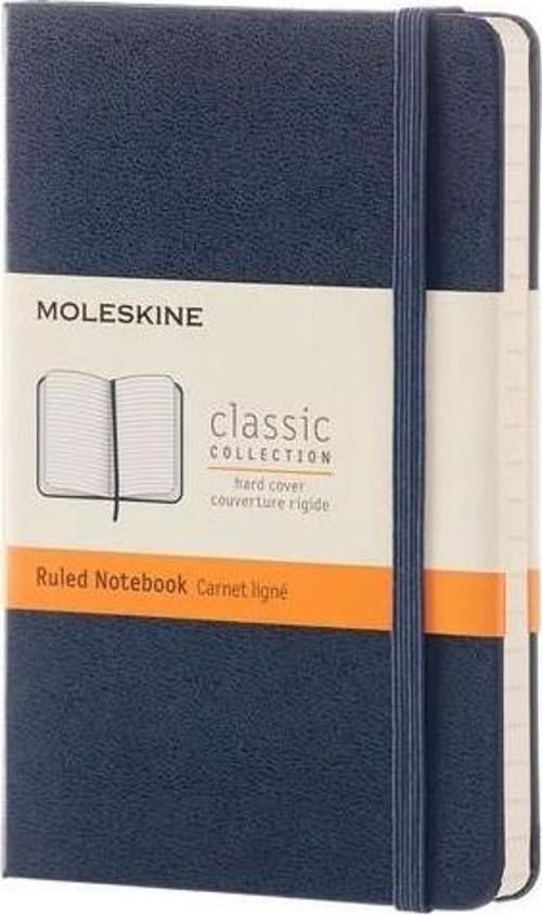 Sert Kapak Defter Safir Mavi (Çizgili - 9x14)