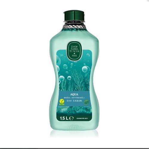 1.5 Litre Aqua Doğal Zeytin Yağlı Sıvı Sabun Pet Şişe