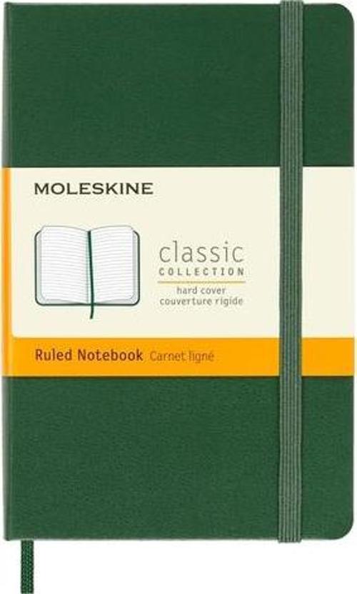 Sert Kapak Defter Mersin Yeşili (Çizgili - 9x14)