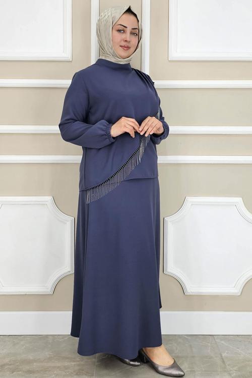 KADIN PÜSKÜ AKSESUARLI TESETTÜR TAKIM