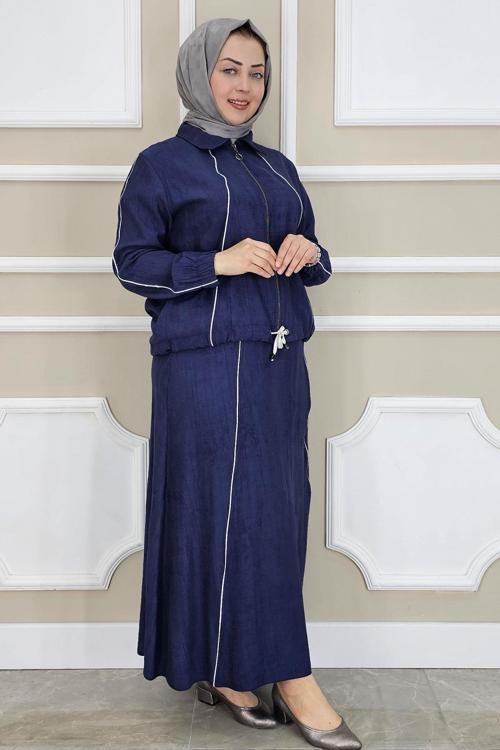 KADIN BİYELİ FERMUARLI TESETTÜR TAKIM