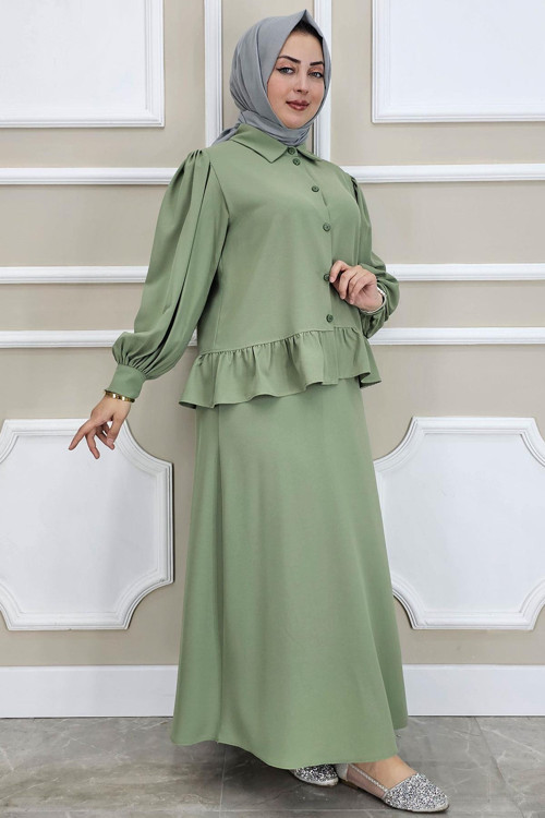 KADIN FIRFIR DETAYLI ETEKLİ TESETTÜR TAKIM