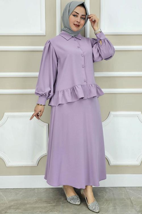 KADIN FIRFIR DETAYLI ETEKLİ TESETTÜR TAKIM