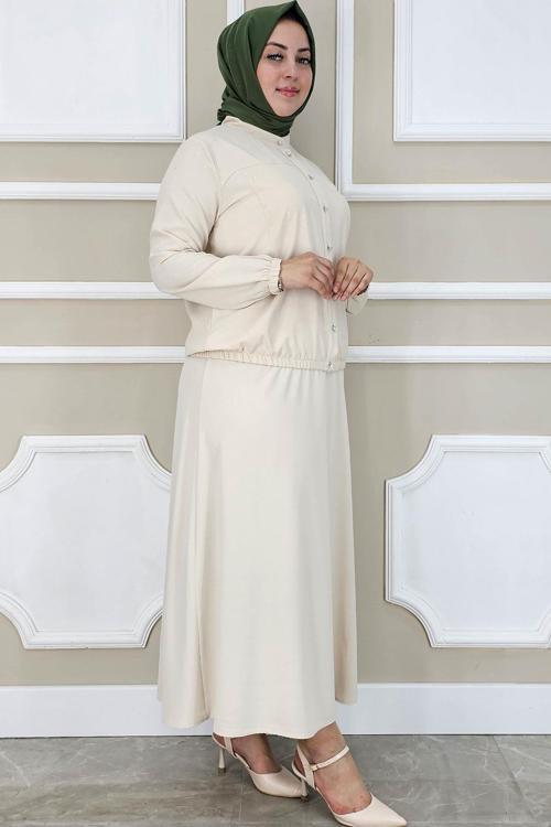 KADIN YAY DESENLİ TESETTÜR TAKIM