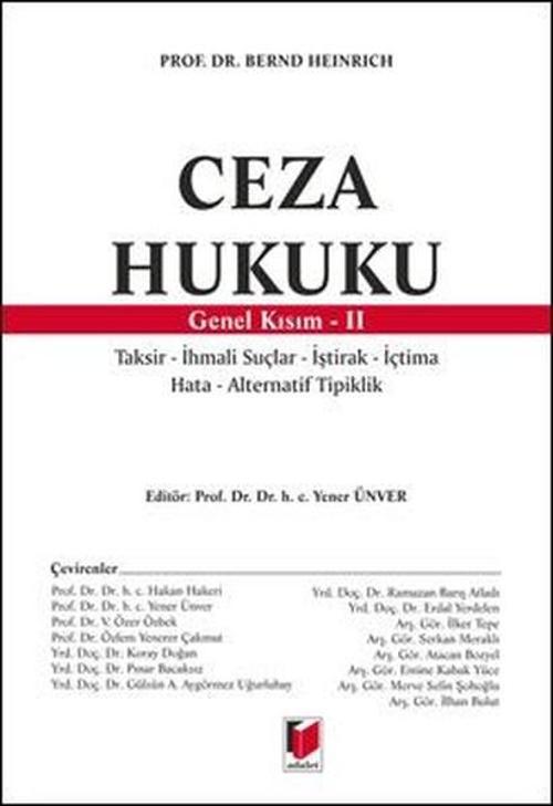 Ceza Hukuku Genel Kısım - II