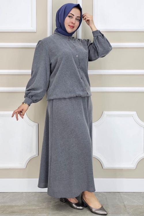 KADIN TAŞ DETAYLI TESETTÜR TAKIM