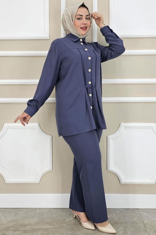 KADIN DANTEL ŞERİT DETAYLI TESETTÜR TAKIM