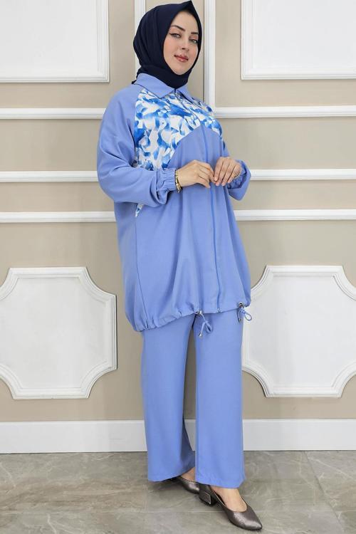 KADIN DESEN KOMBİNLİ TESETTÜR TAKIM