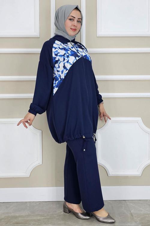 KADIN DESEN KOMBİNLİ TESETTÜR TAKIM