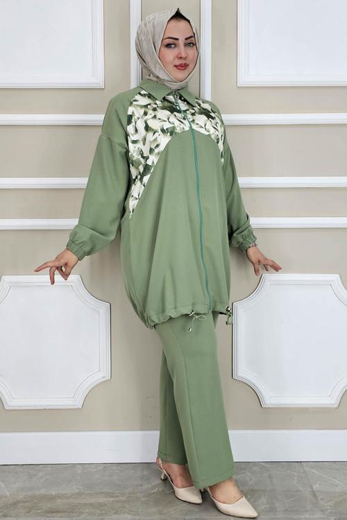 KADIN DESEN KOMBİNLİ TESETTÜR TAKIM