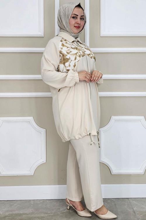 KADIN DESEN KOMBİNLİ TESETTÜR TAKIM