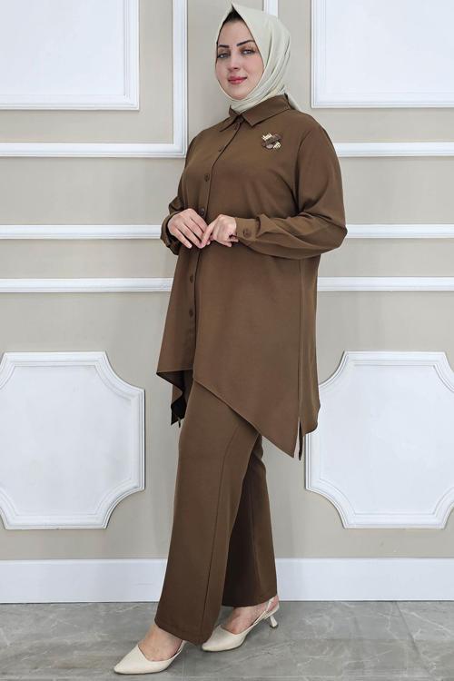 KADIN BROŞ DETAYLI TESETTÜR TAKIM