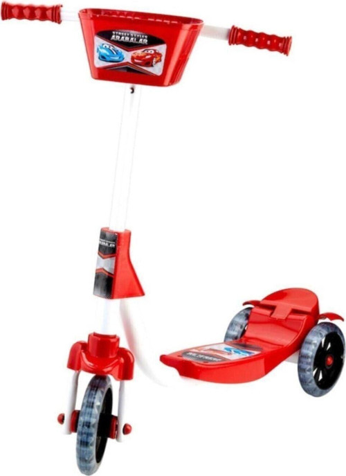 Çocuk Silikon Tekerlekli Frenli Arabalar Figürlü Scooter