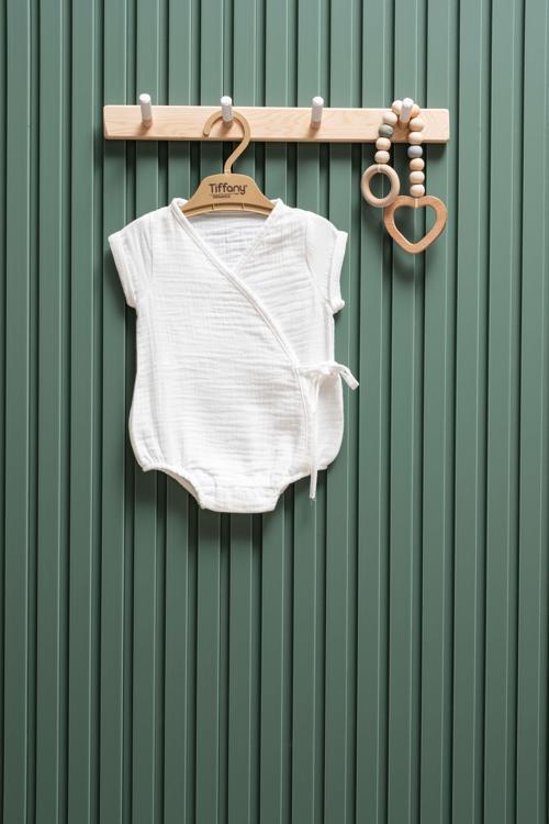 Unisex Müslin Kruvaze Badi  0-12 Ay %100 Pamuk