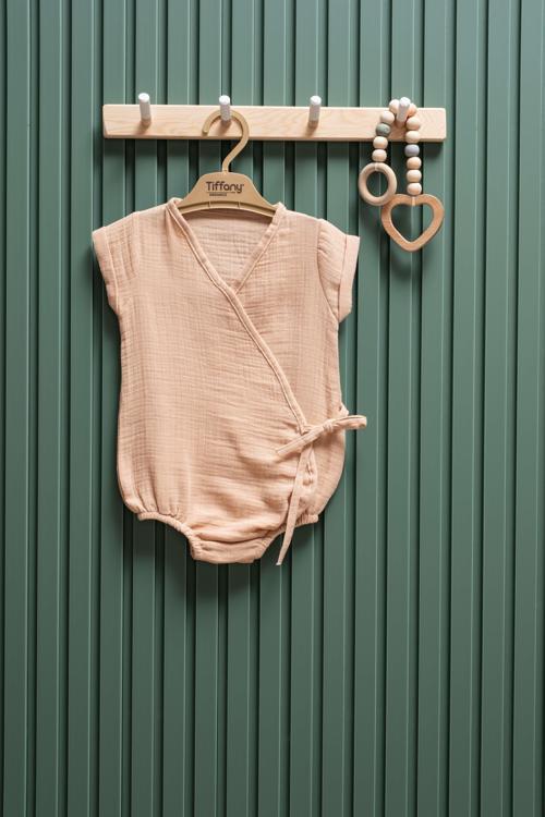 Unisex Müslin Kruvaze Badi  0-12 Ay %100 Pamuk