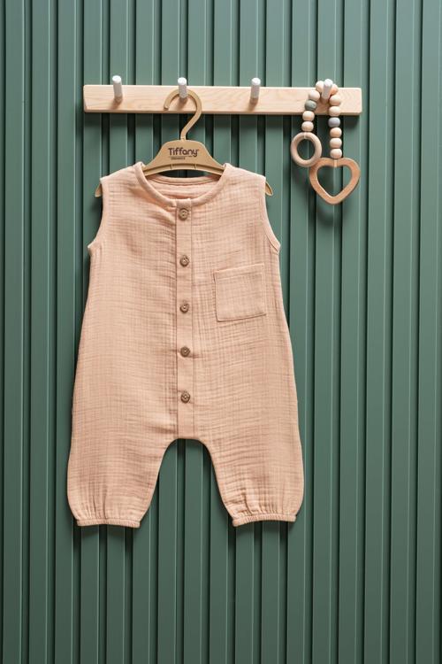 Müslin Uzun Atlet Tulum  3 24 Ay  %100 Pamuk Bebek Yazlık Tulum