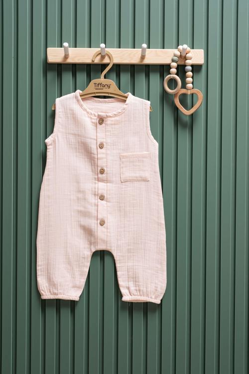 Müslin Uzun Atlet Tulum  3 24 Ay  %100 Pamuk Bebek Yazlık Tulum