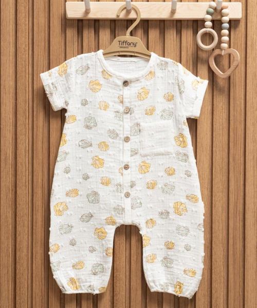 Müslin Sea Shell Theme Y.Kol Kısa Tulum