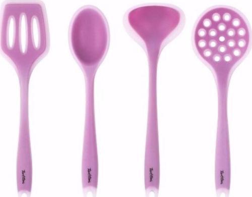 Silikon, 4'Lü, Servis Seti, Silikon Servis Seti, Kepçe, Kevgir, Spatula, SOFT SET4SFFV