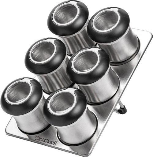 STANDLI 6LI PASLANMAZ ÇELİK BAHARATLIK SETİ 110ML