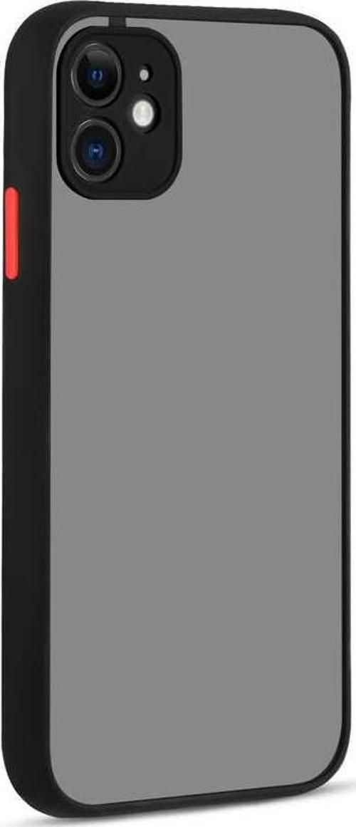 iPhone 12 Uyumlu Kamera Korumalı Darbeye Karşı Dayanıklı Arkası Mat Silikon Kılıf