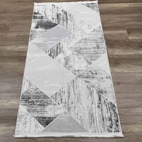Zenith 1033 Mikrofiber Kaymaz Taban Yıkanabilir Antibakteriyel Modern Yeşil Halı