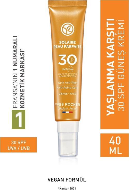 Spf 30 Fotoyaşlanma Ve Leke Karşıtı Güneş Koruyucu Yüz Kremi/Solaire Peau Parfaite-40 Ml