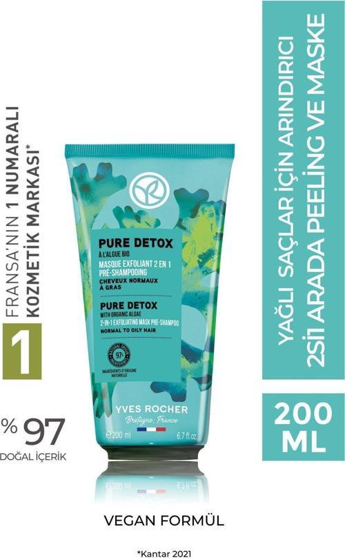 Arındırıcı 2Si1 Arada Peeling Ve Maske - Yağlı Saçlar / Pure Detox - Vegan -200Ml