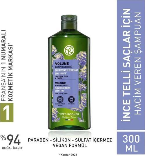 İnce Telli Saçlar İçin (Volume) Hacim Veren Şampuan - Silikonsuz & Vegan - 300 Ml