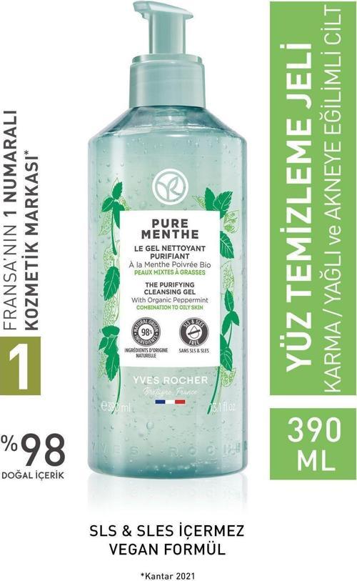 Karma-Yağlı-Akne/Sivilce Eğilimli Cilt, Arındırıcı, Prebiyotik Yüz Yıkama Jeli-Pure Menthe-390Ml
