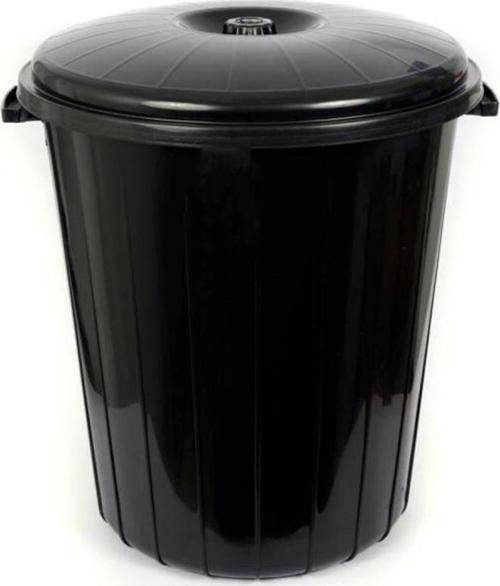 Plastik 50 Litre Battal Kapaklı Kulplu Çöp Kovası