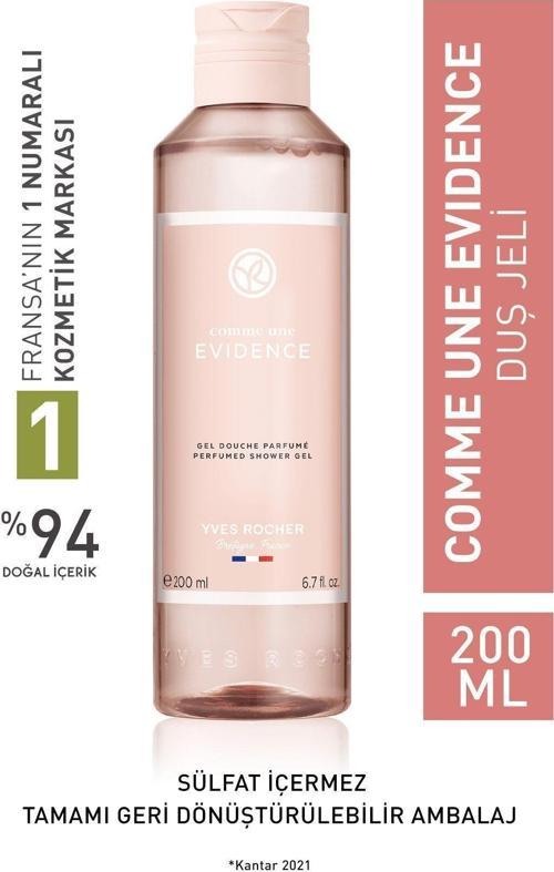 Parfümlü Duş Jeli- Comme Une Evidence-Kadın Parfüm- Vegan-200Ml