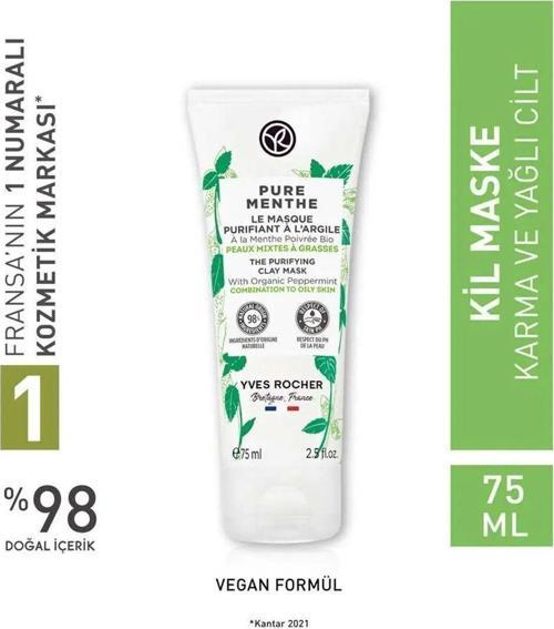 Pure Menthe Kil Maske Karma Ve Yağlı Cilt - Carest Cosmetic