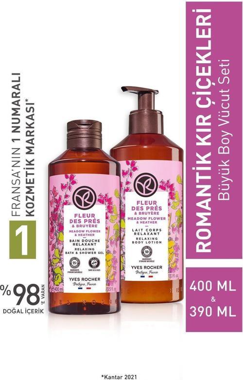 Romantik Kır Çiçekleri Büyük Boy Vücut Seti-9916667