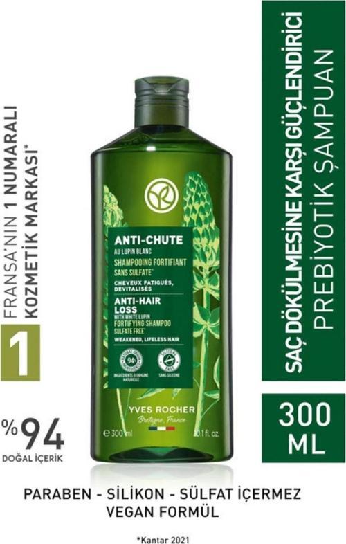 Saç Dökülmesine Karşı (Anti-Chute) Güçlendirici Prebiyotik Şampuan - Sülfatsız &-300 Ml