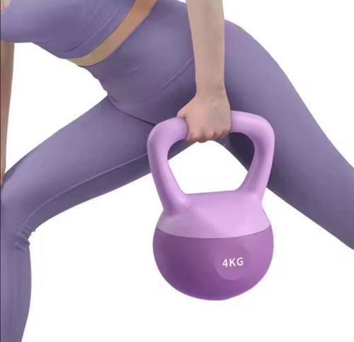 4 Kg Soft Kettlebell Yumuşak Tabanlı Metal Kumlu Ses Yapmaz Darbeye Dayanıklı