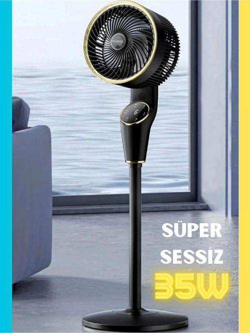 Acfn03 Siyah 35W 90 Cm Süper Sessiz Soğutucu Dokunmatik Hareketli Akıllı Fan Ayaklı Vantilatör