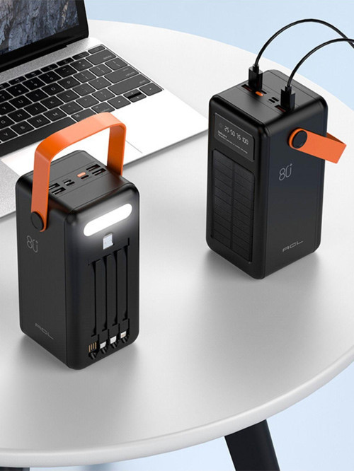 Pw-53 80.000Mah Solar Powerbank - Yüksek Kapasiteli Taşınabilir Güneş Enerjili Şarj Cihazı