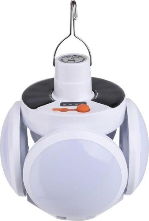 Yuvarlak Solar Led Kamp Lambası – Işıldak – Usb’Den / Gün Işığında Şarj- 5 Kanatlı – 90°