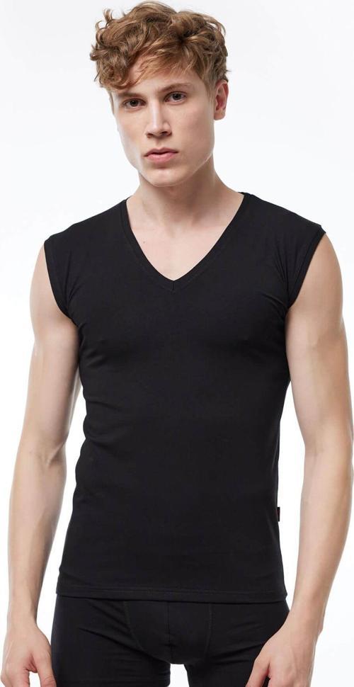 064 Erkek V Yaka İz Yapmayan Modal Kolsuz Lycralı Atlet