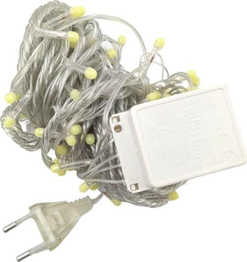 10 M 100 Led Damla Uçlu Led Işık Beyaz Işık Şeffaf Kablo