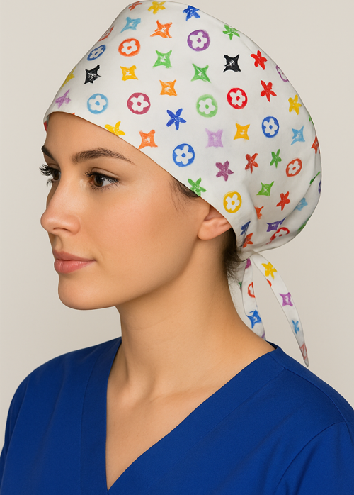 Odeys Renkli Yıldızlar Doktor Hemşire Aşçı Cerrahi Hastane Bonesi Bandana M471