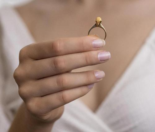 Gold 22 Ayar Dorika Tektaş Yüzük