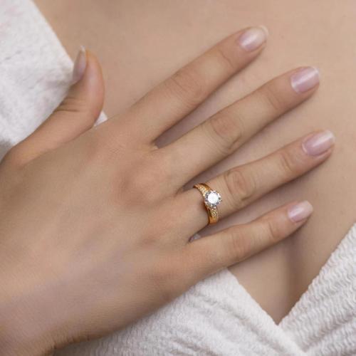 Gold 22 Ayar Tektaş Yüzük 3223