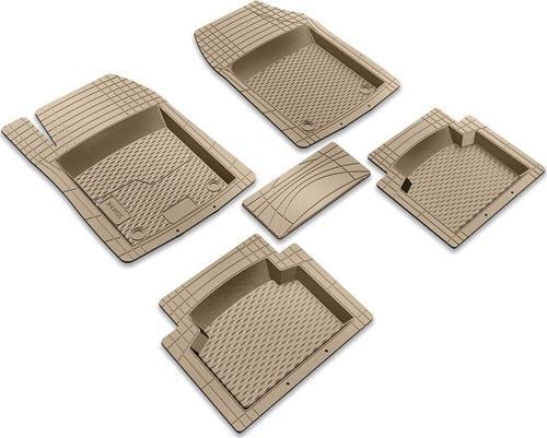 Ekstra Havuzlu (Tüm Modeller) 3D Üniversal Kauçuk Oto Paspas Bej
