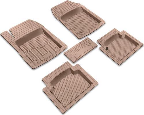 Ekstra Havuzlu (Tüm Modeller) 3D Üniversal Kauçuk Oto Paspas Kahve