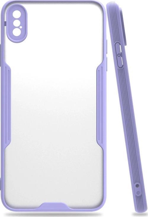 iPhone XS Max Kılıf Platin Silikon - Lila