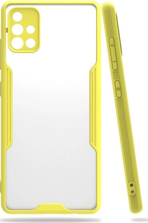 Samsung Galaxy A71 Kılıf Platin Silikon - Sarı
