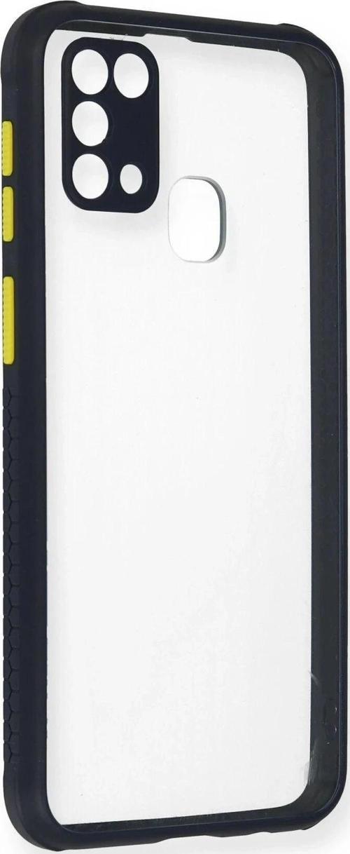 Samsung Galaxy M31 Kılıf Miami Şeffaf Silikon - Lacivert