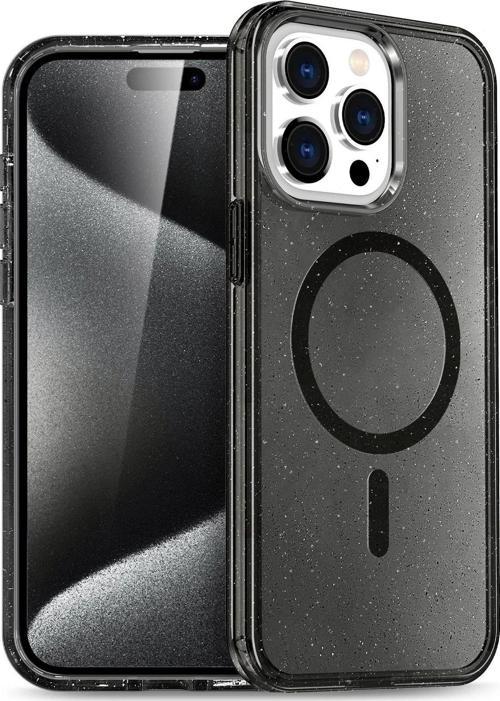 iPhone 15 Pro Kılıf Glow Magsafe Kapak - Siyah